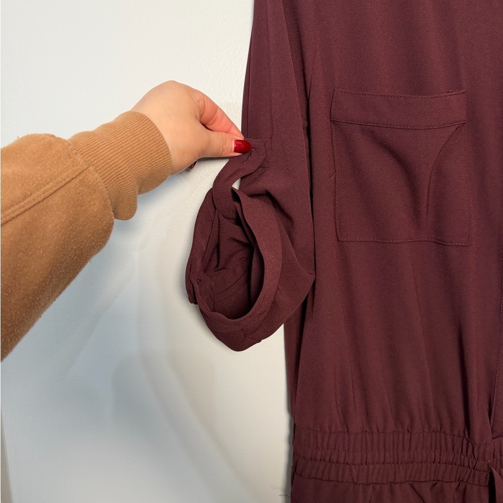 New York & Company Deep Maroon Jumpsuit - Picture 6 of 8